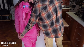 "daddy what are you doing " innocent teen stepdaughter left alone with stepdad