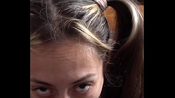 Watching candie cross gag on my cock with pigtails bouncing her spit dripping down my balls unfiltered pov bj action