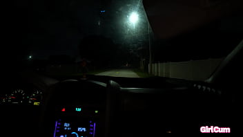 Hitchhiking slut thanks fat cock for a ride