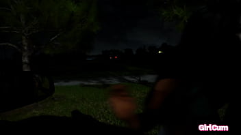 Hitchhiking slut thanks fat cock for a ride