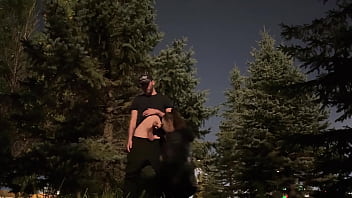 Wife almost caught having sex in public