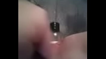 Toy oil bottle making me cum