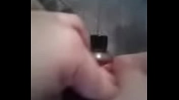 Toy oil bottle making me cum