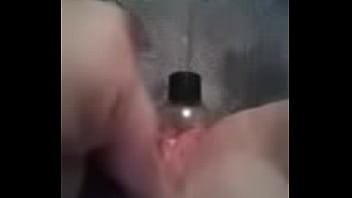 Toy oil bottle making me cum
