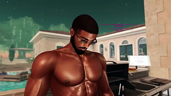 De giving a handjob to marcus while making a bbq De giving a handjob to marcus while making a bbq