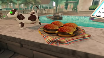 De giving a handjob to marcus while making a bbq