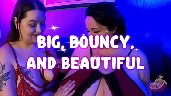 Getting strapped by my big titty bestie