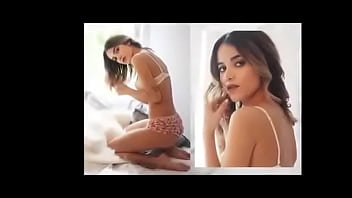 Horny brunette loves to show off her curves in videos