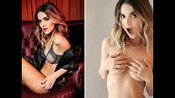 Horny brunette loves to show off her curves in videos