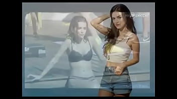 Horny brunette loves to show off her curves in videos