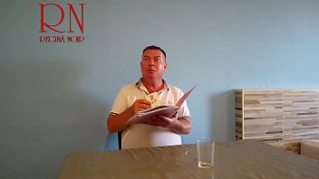 Naked waitress restaurant guest eats from the waitress's navel c2