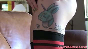 Petite goth babe filmed at modeling