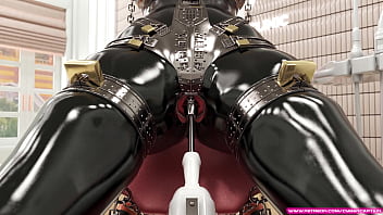 Cute teen captured by dentist 3d bdsm fetish metal bondage and latex