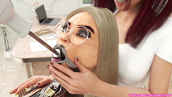Cute teen captured by dentist 3d bdsm fetish metal bondage and latex