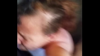 Creamy facial on big breast woman