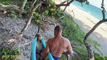 Public fingering at the beach