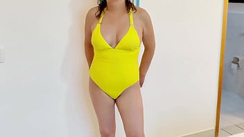 At the beach stepmom gives me permission to cum in her pussy after masturbating