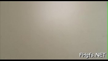 Delicious brunette riley fucks lucky fucker