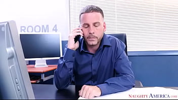 Fantastic cock rider babe makes fantasy real in the office