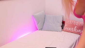 Stella cardo in pink lingerie masturbates pussy and ass