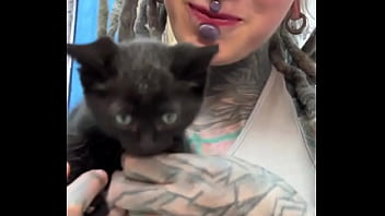 Sweet little black kitty cat what's your favorite thing about black cats #blackkittylove #sweet #catvibes #psyla