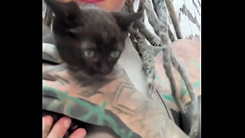 Sweet little black kitty cat what's your favorite thing about black cats #blackkittylove #sweet #catvibes #psyla