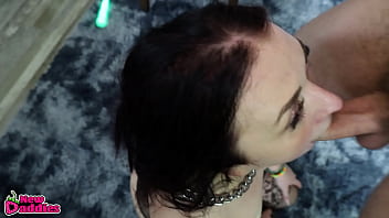 First time college teen fucking her throat