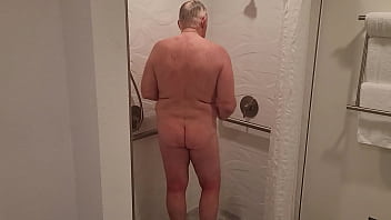 Grandpa taking a sexy shower