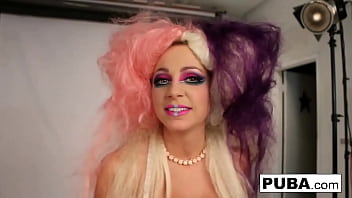 Hot brunette gets nude for you