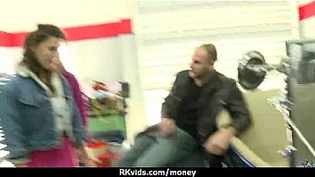 Stunning euro teen gets talked in to giving a blowjob for cash 6