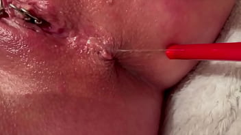 Anal masturbate by high heels and juice pussy after orgasm