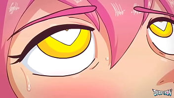 She's getting fucked by rabbit in room and she sucking his dick