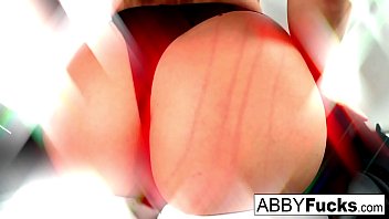 Hot brunette masturbates