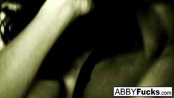 Hot brunette masturbates