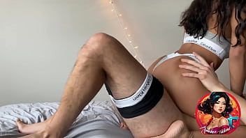 Indian desi college babe rides roomate in calvin kleins huge load