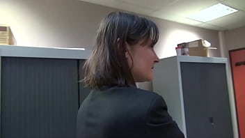 Disrespectful milf boss savagely ass fucked at work