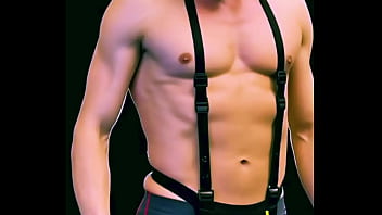 Clips from "4 ai stretching scenes in one stretching in tights straps undies and more "