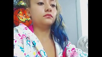 Beautiful small body blonde latina dildoing and fingering