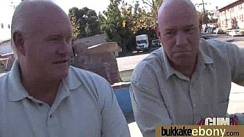 Hot ebony gangbang fun interracial 9