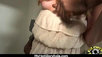 Ebony's first gloryhole blowjob and cum swallow 5