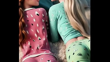 Frozen sisters in pajama magic