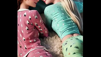 Frozen sisters in pajama magic