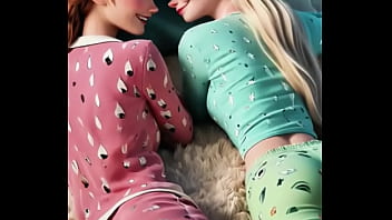 Frozen sisters in pajama magic