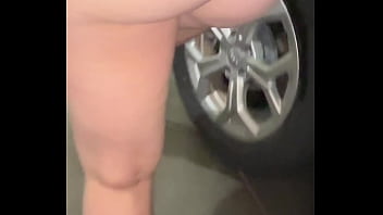 Horny babe needed a ride and fucked in backseat and couch