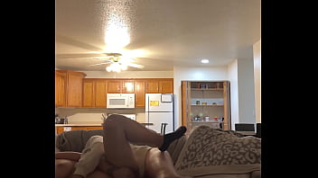 Horny babe needed a ride and fucked in backseat and couch