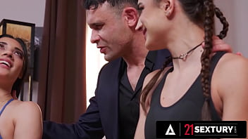 Wild threesome with two horny cuties