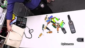 Slutty asian thieves throating cock in the backoffice