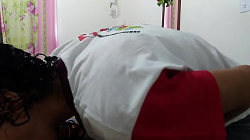 Sucking her husband when he got home from work