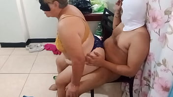 How nice it is that the 70 year old mature milf rides my cock