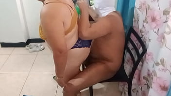 How nice it is that the 70 year old mature milf rides my cock